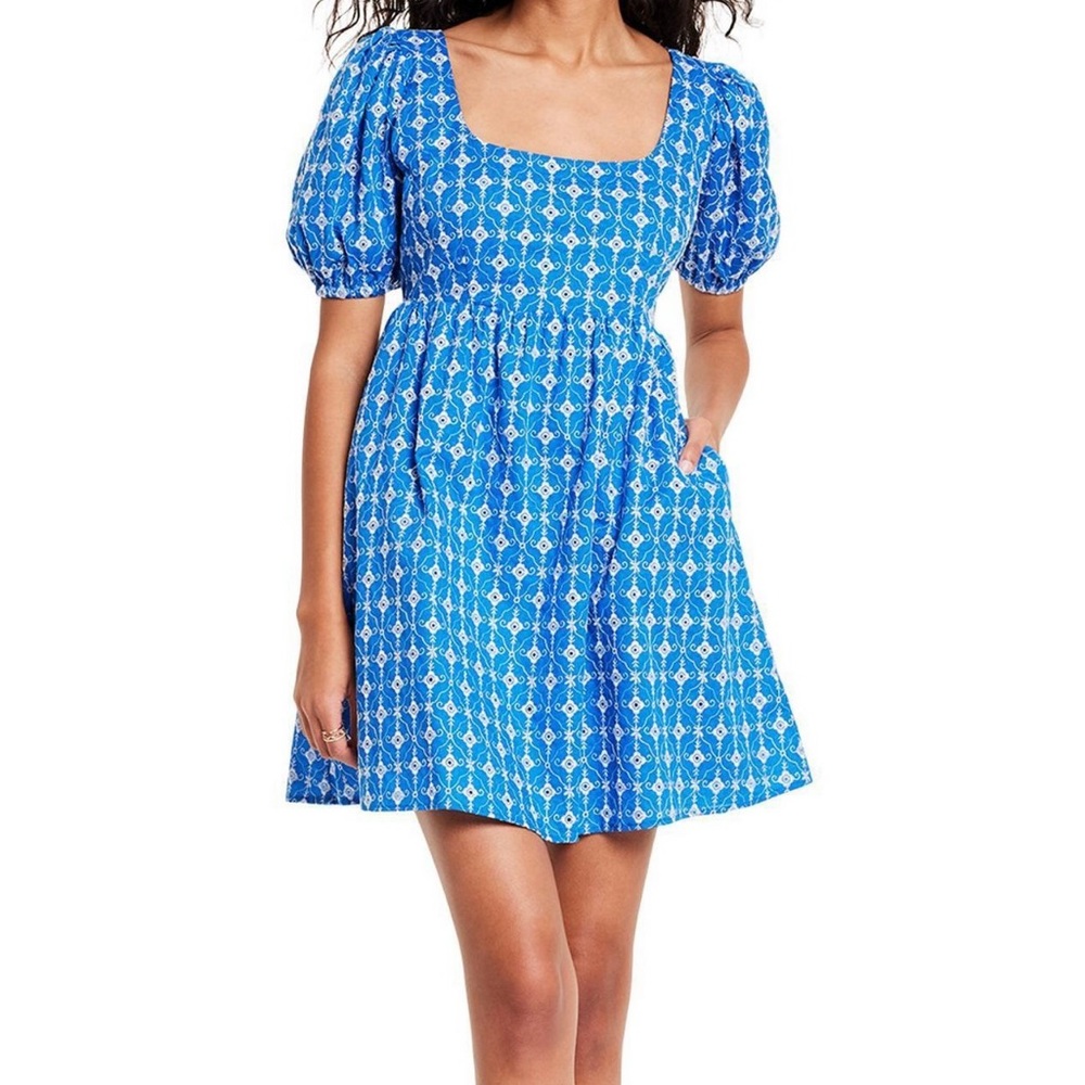 RHODE Blue Patterned Dress